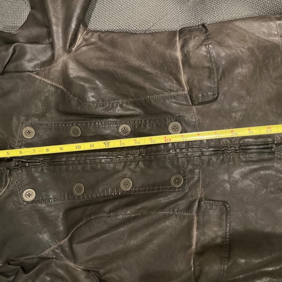 INC Leather Like, lined Brown Jacket Size Medium - Picture 5 of 7
